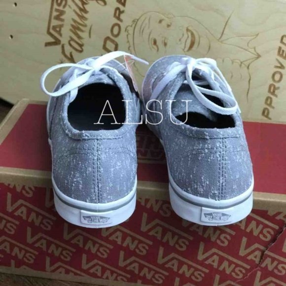 💖MEGA SALE💖 VANS Authentic Lo Pro Marled Canvas Gray Womens Size 5 VNOA32R4QAV - Picture 3 of 8